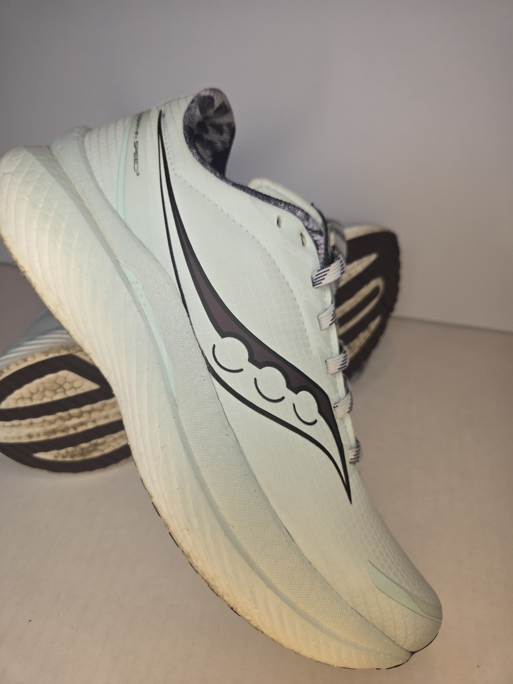 Saucony Endorphin SPEED3 Runshield Light Mint Running Shoes Robert Frost Promise - Picture 11 of 16